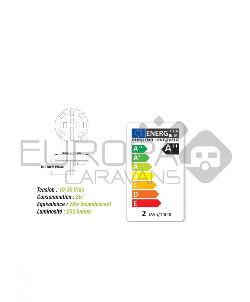 Vechline LED Lamp G4 2W/205Lumen/12Leds