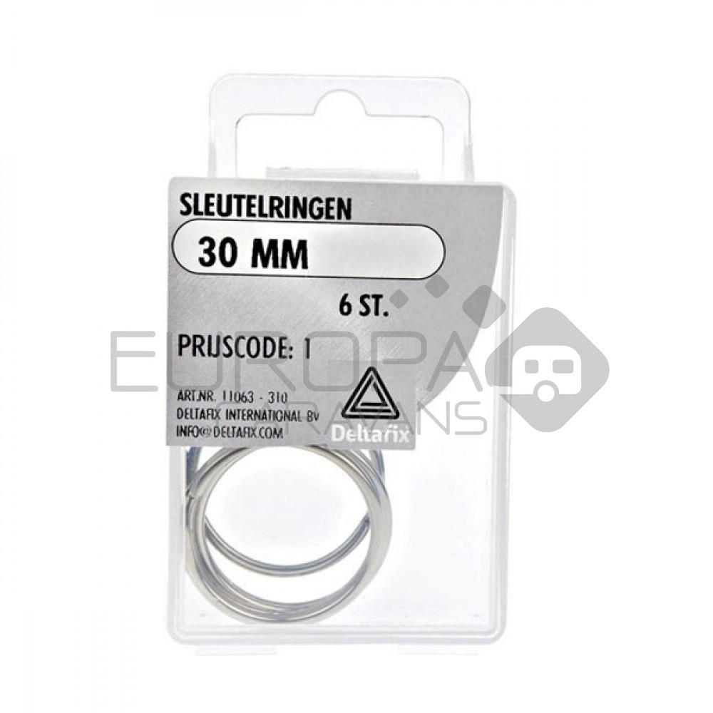 Deltafix Sleutelring 30mm Set 6st