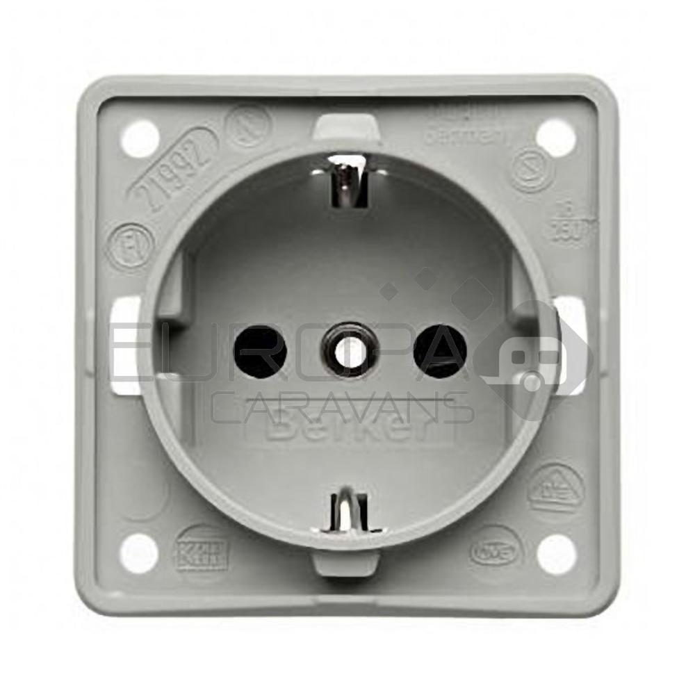 Berker Contactdoos 230V Inbouw Grijs Mat