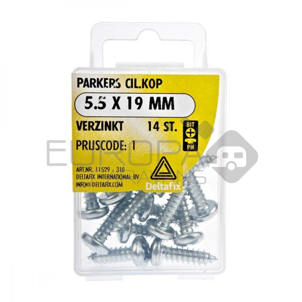 Deltafix Parker CK Verzinkt 5.5x19mm Set 14st