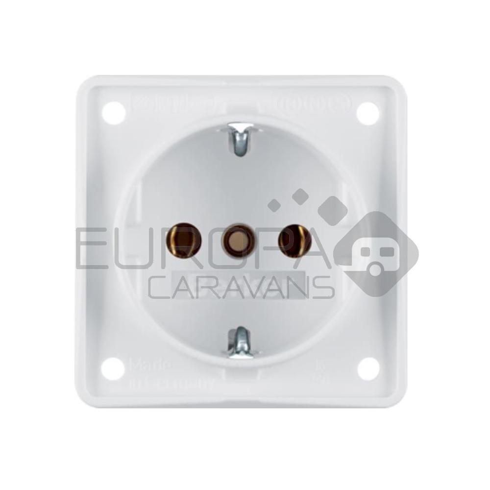 Berker Contactdoos 230V Inbouw Wit