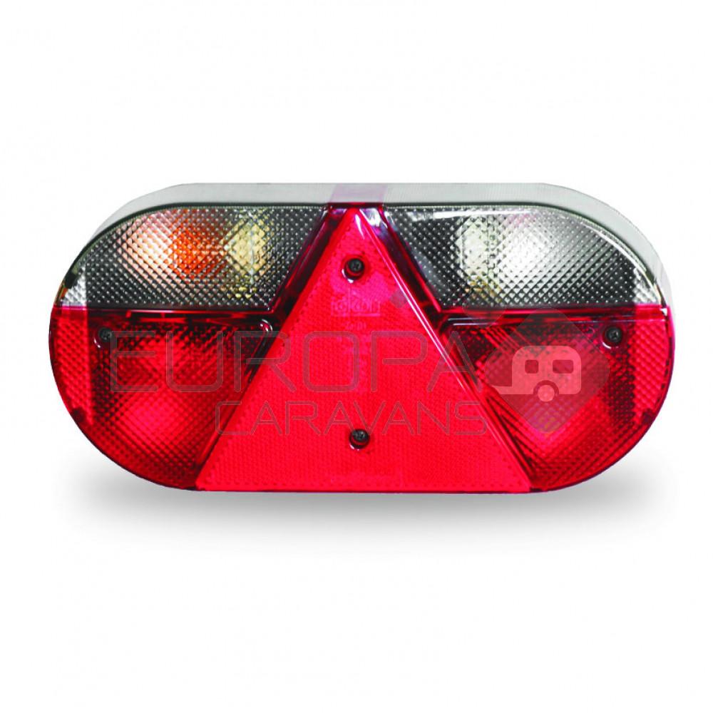 Jokon Achterlicht L610 Rem/ Knipper/ Kenteken/ Mist/ Achteruitrij/ Driehoek Reflector Opbouw Links