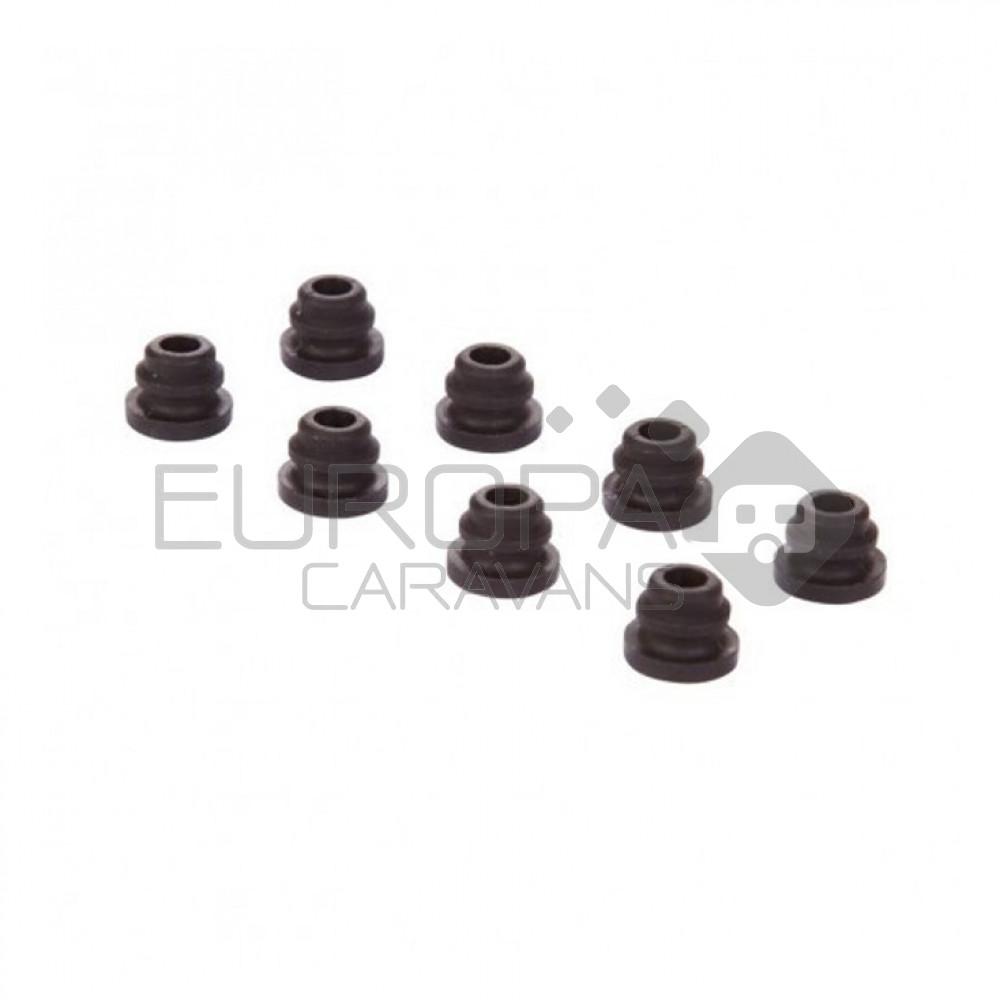 Rubber van Smev treef. Zwart à 4 stuks