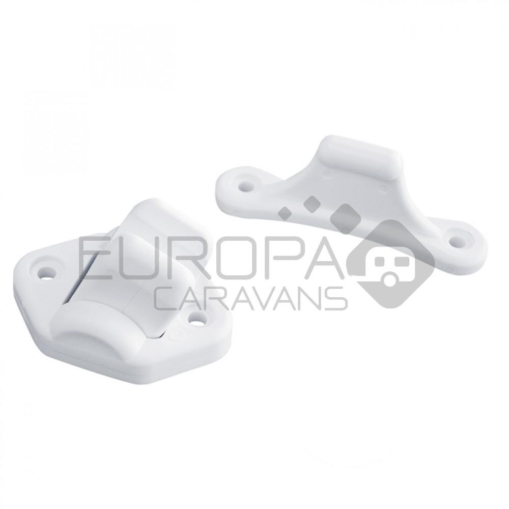 Deurvanger 2dlg wit 3mm beweegbaar