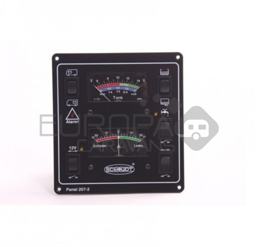 Schaudt Paneel + 2 wijzers V/Water/A  IT 207