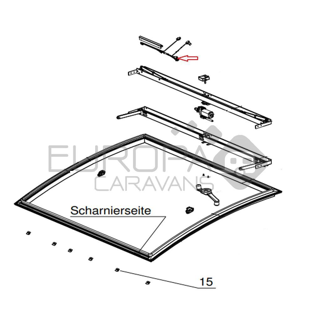 Dometic Afdekrand Kabelboom Skyview BG2283