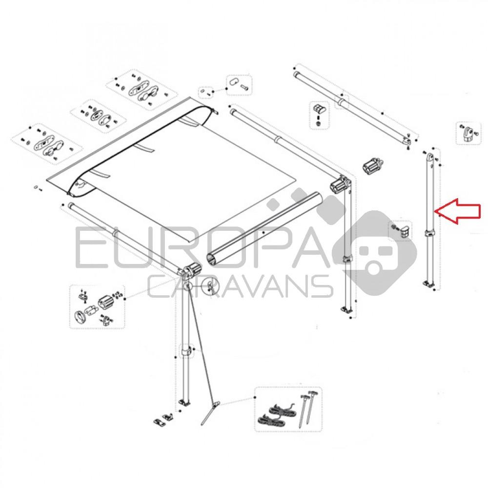 Fiamma Staander CaravanStore XL Rechts 350-550