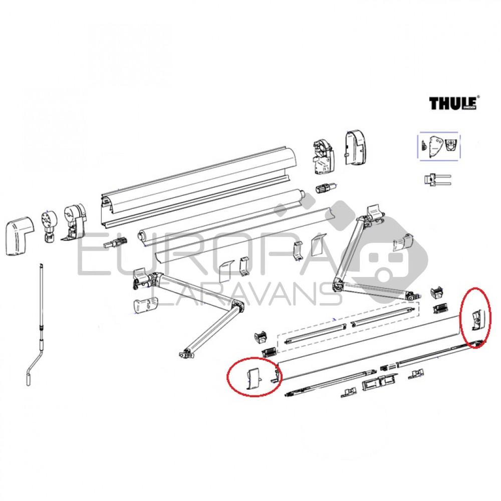 Thule Eindkap Lead Rail LH+RH 5200
