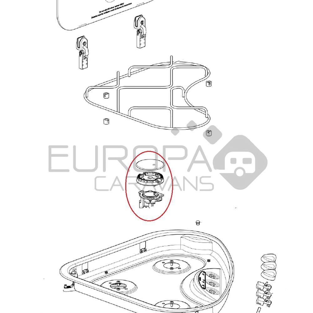 Thetford Hob 33010 Branders compleet