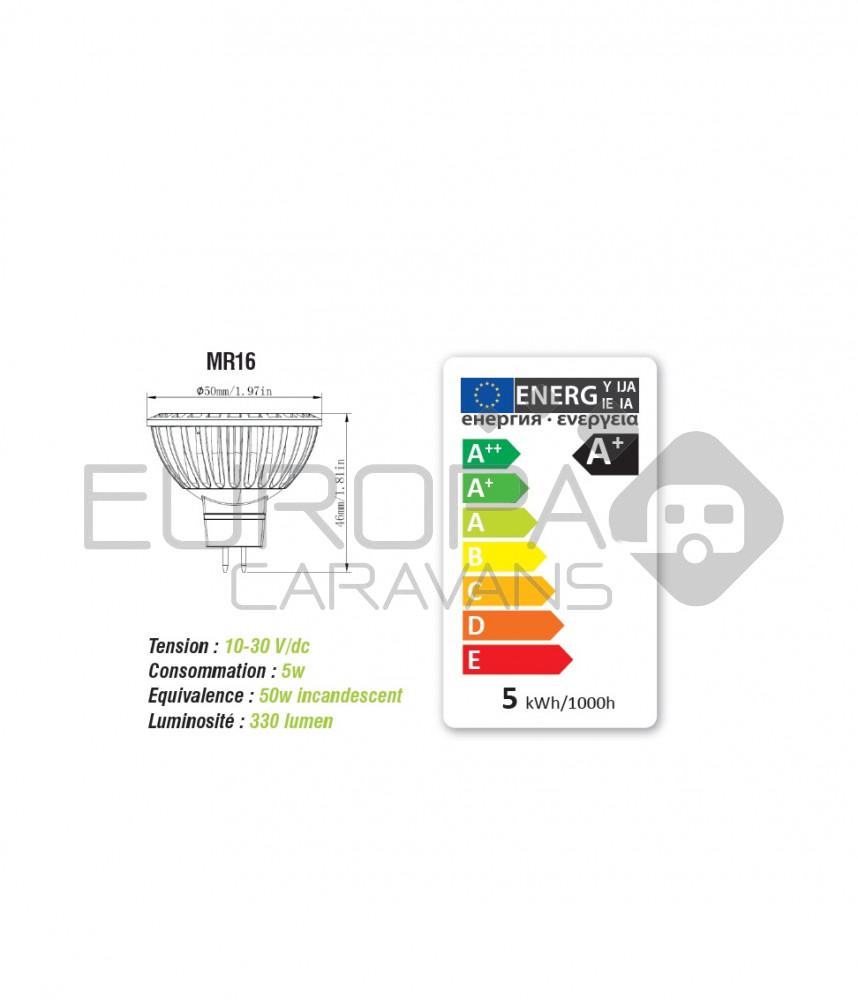 Vechline LED Lamp GU5.3 MR16 5W/380Lumen/4Leds