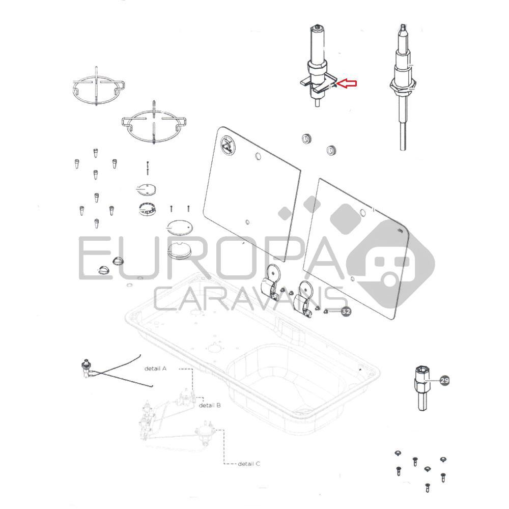 Can FL1765 Bevestigingsclip Onsteker