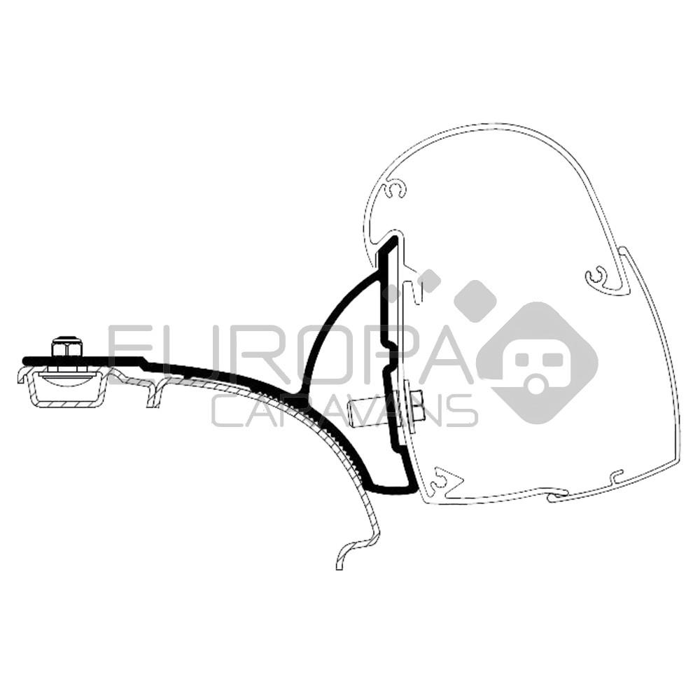 Thule VW T5/T6 Minivan Fixed Roof Rail Adapter 5102