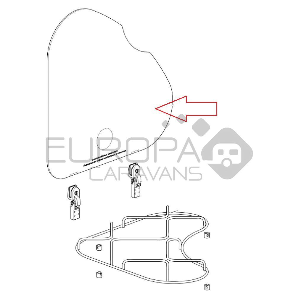 Thetford Hob 330 Komfoor Glasplaat Links
