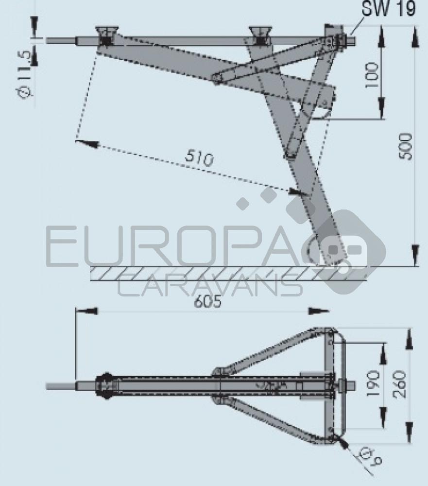 AL-KO Stabielsteun 800 kg 60.5