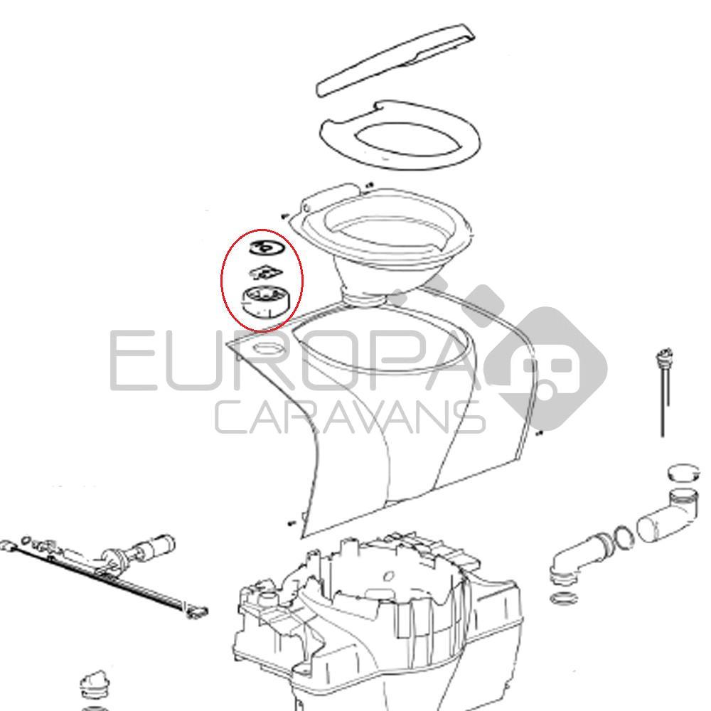 Thetford C500 Controlknop