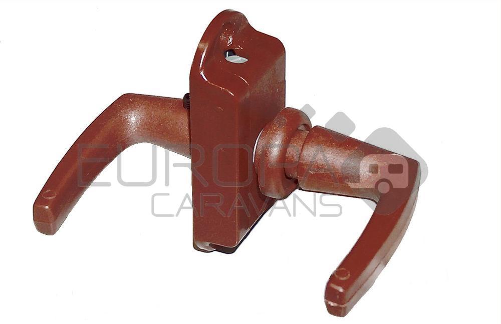 Toiletdeurslot met Kruk Bruin