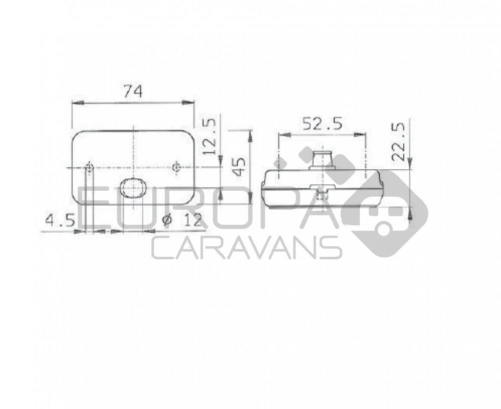 Jokon Zijmarkering SMLR130 Rechthoekig Opbouw Oranje