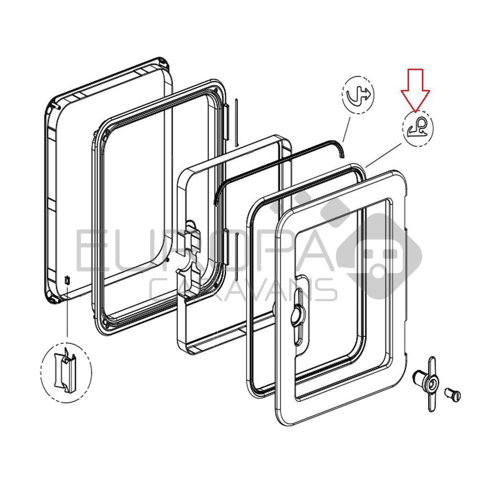Dometic SK5 Afdichtrubber Serviceluik 3mtr
