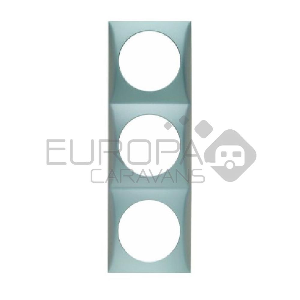 Berker Afdekraam Flow 3-Vaks Chroom Hoogglans