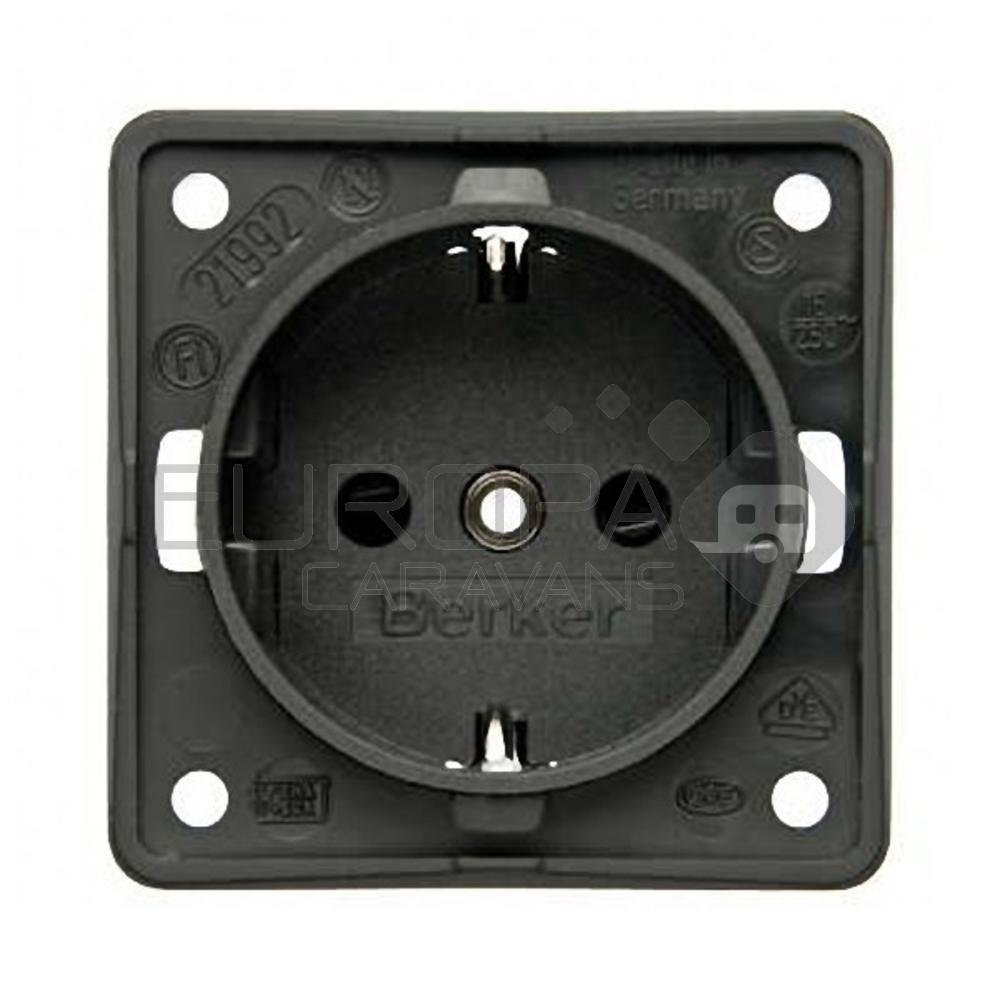 Berker Contactdoos 230V Inbouw Antraciet Mat