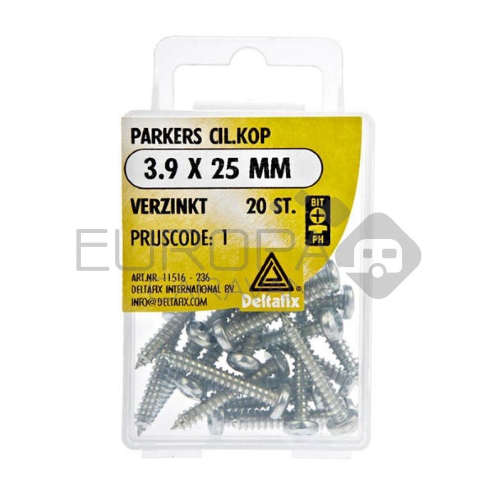 Deltafix Parker CK Verzinkt 3.9x25mm Set 20st