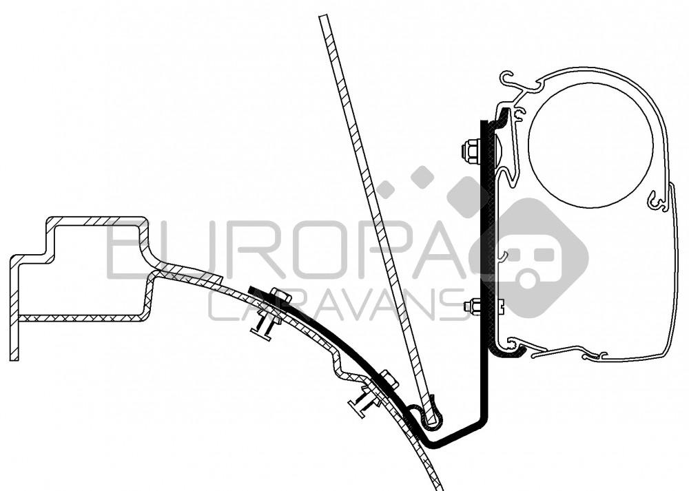 Thule VW T4 Liftroof Adapter