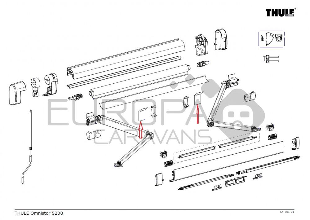 Thule Spring Support Roller Tube 5200