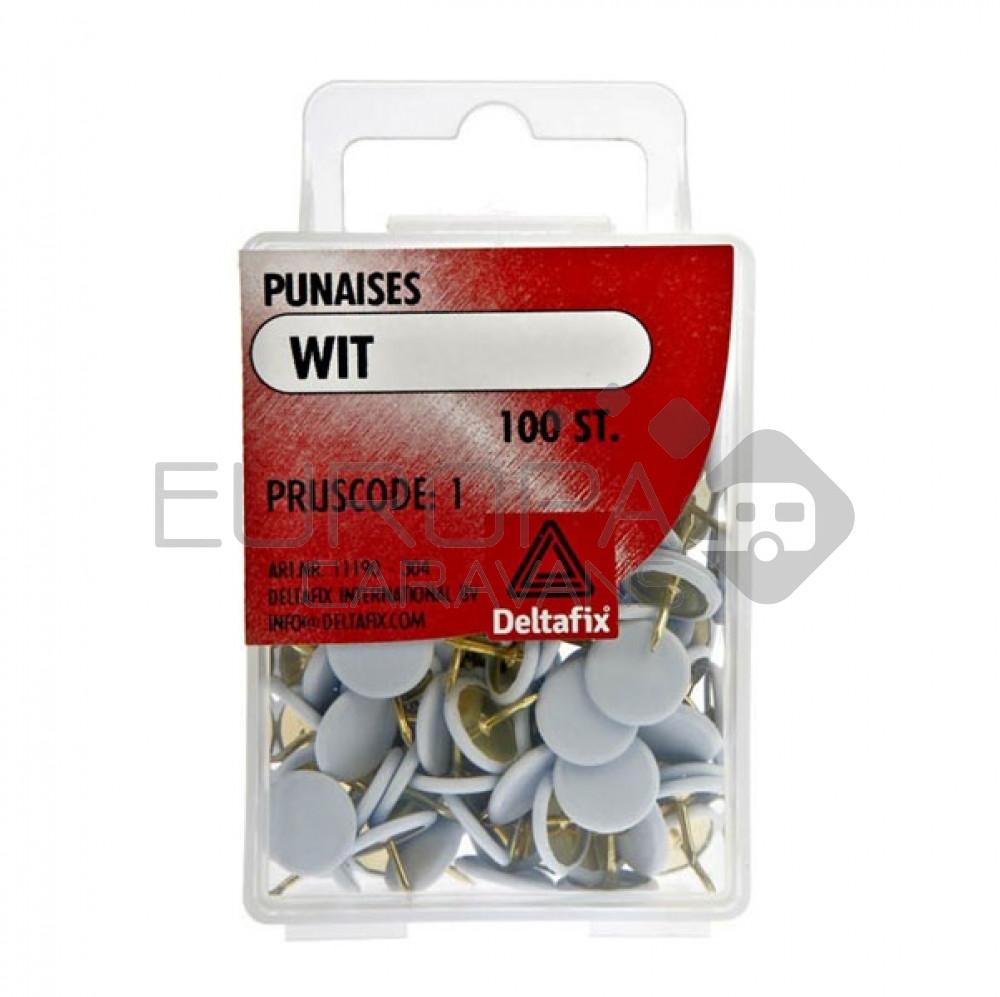 Deltafix Punaises Wit Set 100st