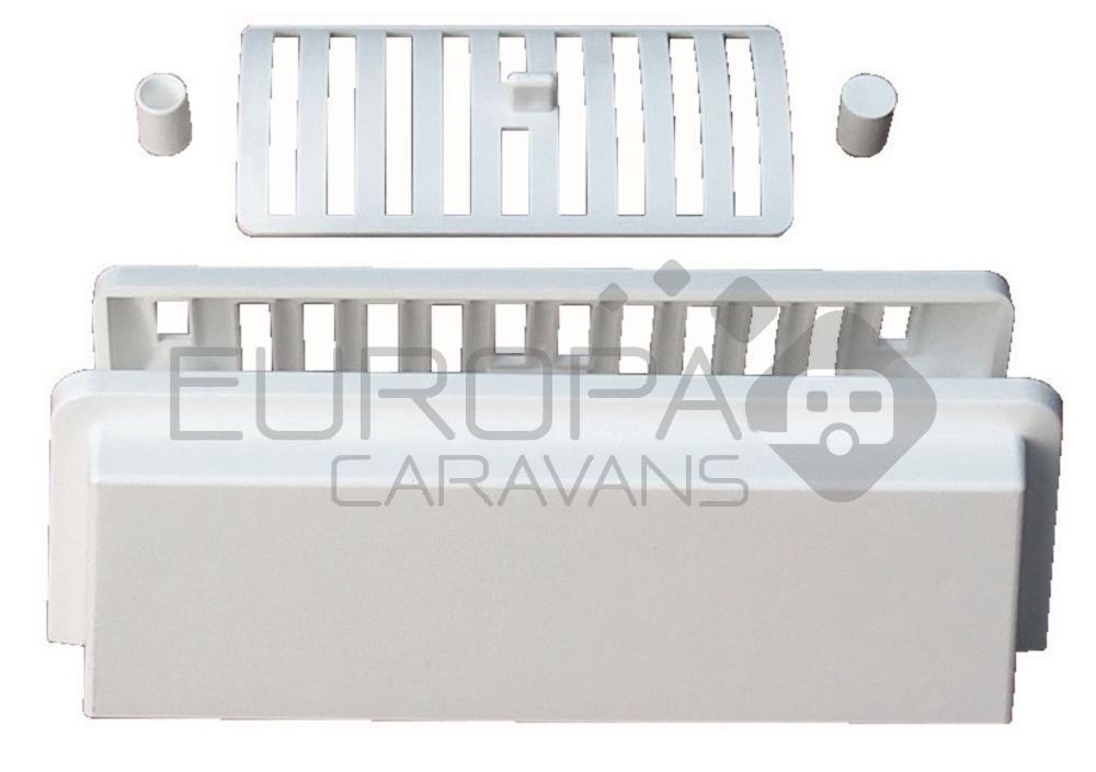 Ventilatierooster Wit inbouw 20x7.5cm 3-delig