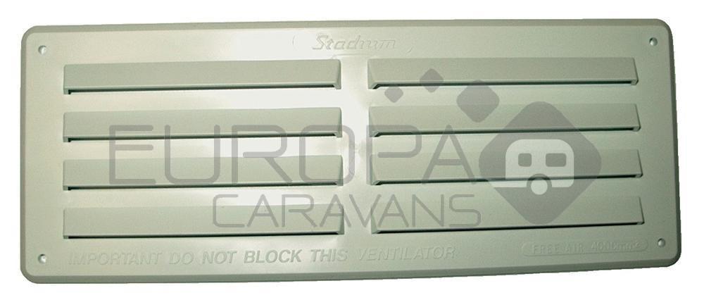 Ventilatierooster Wit opbouw 24x9cm