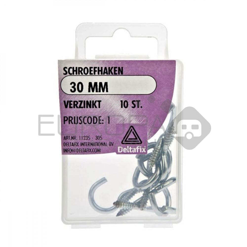 Deltafix Schroefhaak Verzinkt 40mm Set 8st