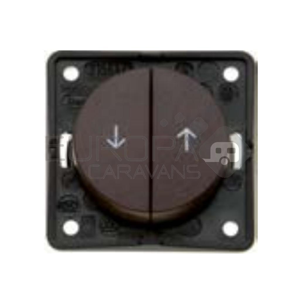 Berker Jalouzie Drukcontact Flow/Pure Inbouw Chroom Mat