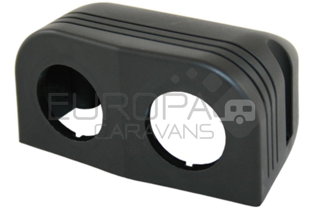 Power Line Afdekraam 2-Vaks Opbouw Zwart