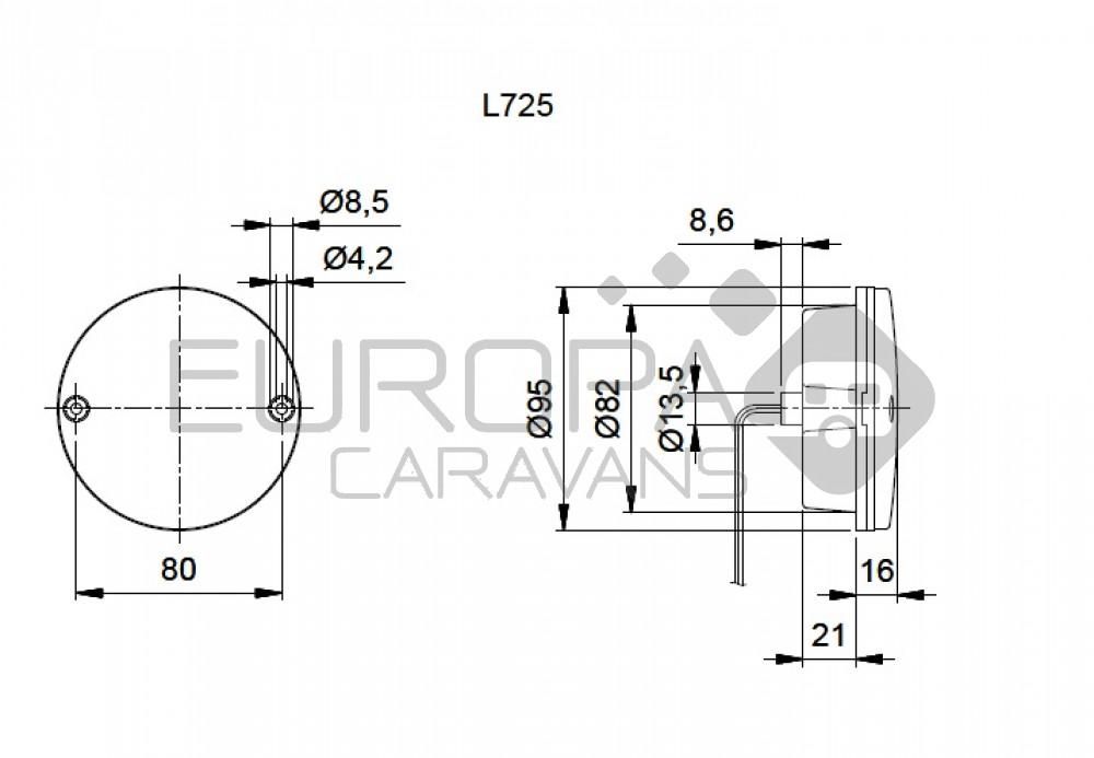 Jokon Knipperlicht LED 725 Rond Wit