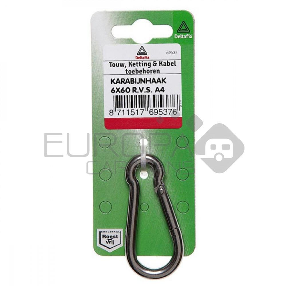 Deltafix Karabijnhaak RVS A4 80mm 1st