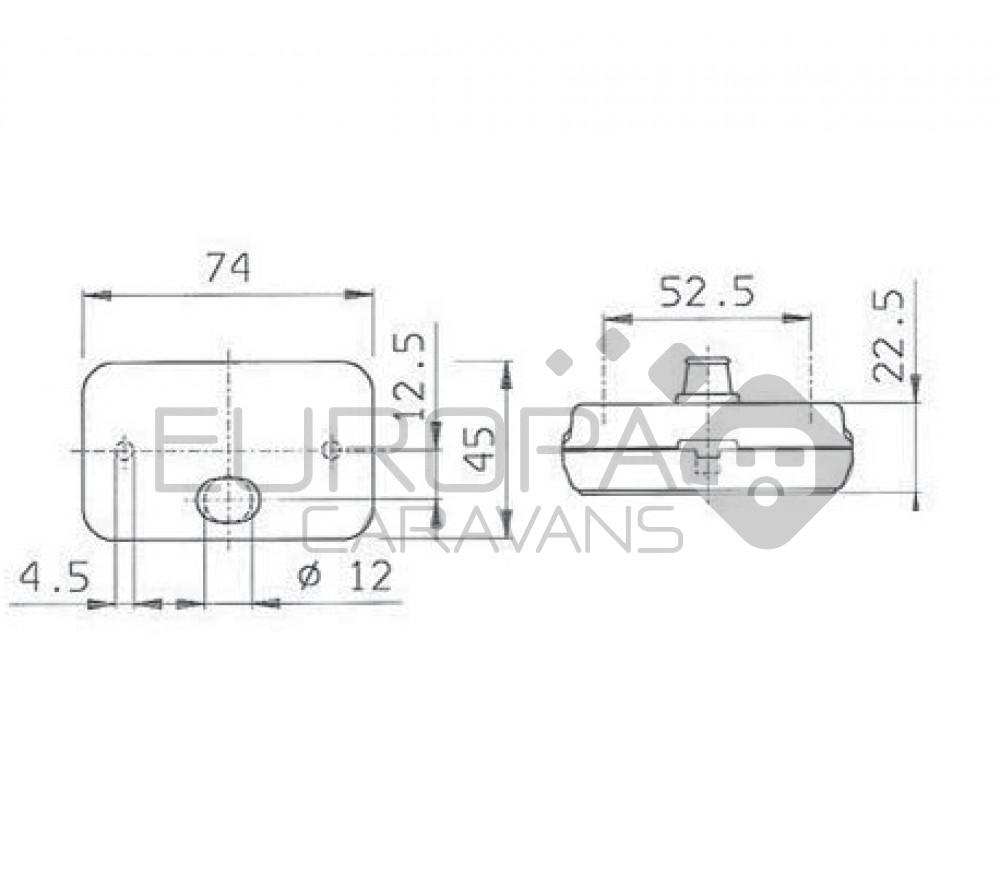 Jokon Markering S130 Rechthoekig Opbouw Rood