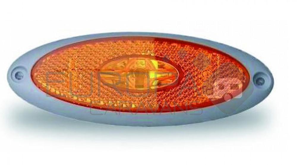 Jokon Zijmarkering LED SMLR2010 Ovaal Opbouw Oranje-Grijs Frame