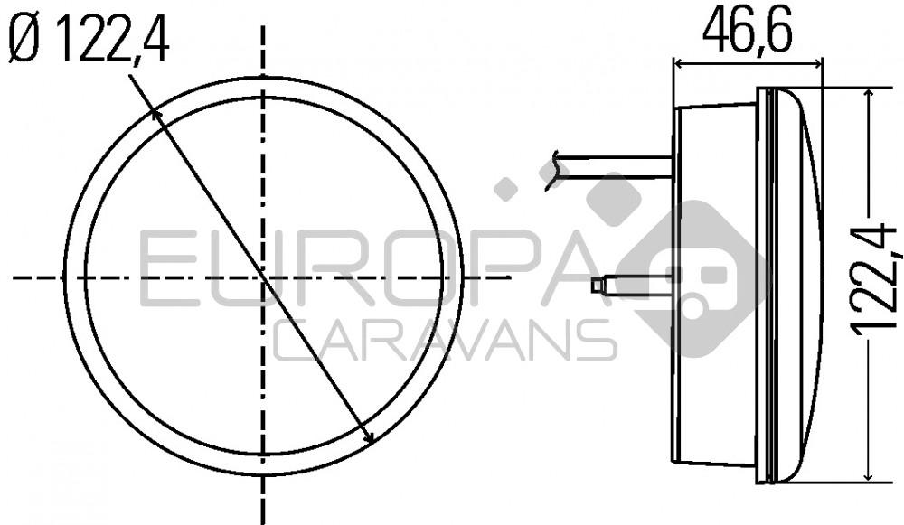 Hella Knipperlicht 24 LEDs Rond Wit 12/24V