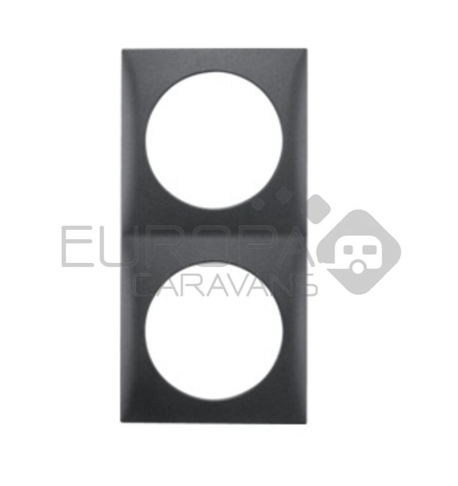 Berker Afdekraam Flow 2-Vaks Antraciet Mat