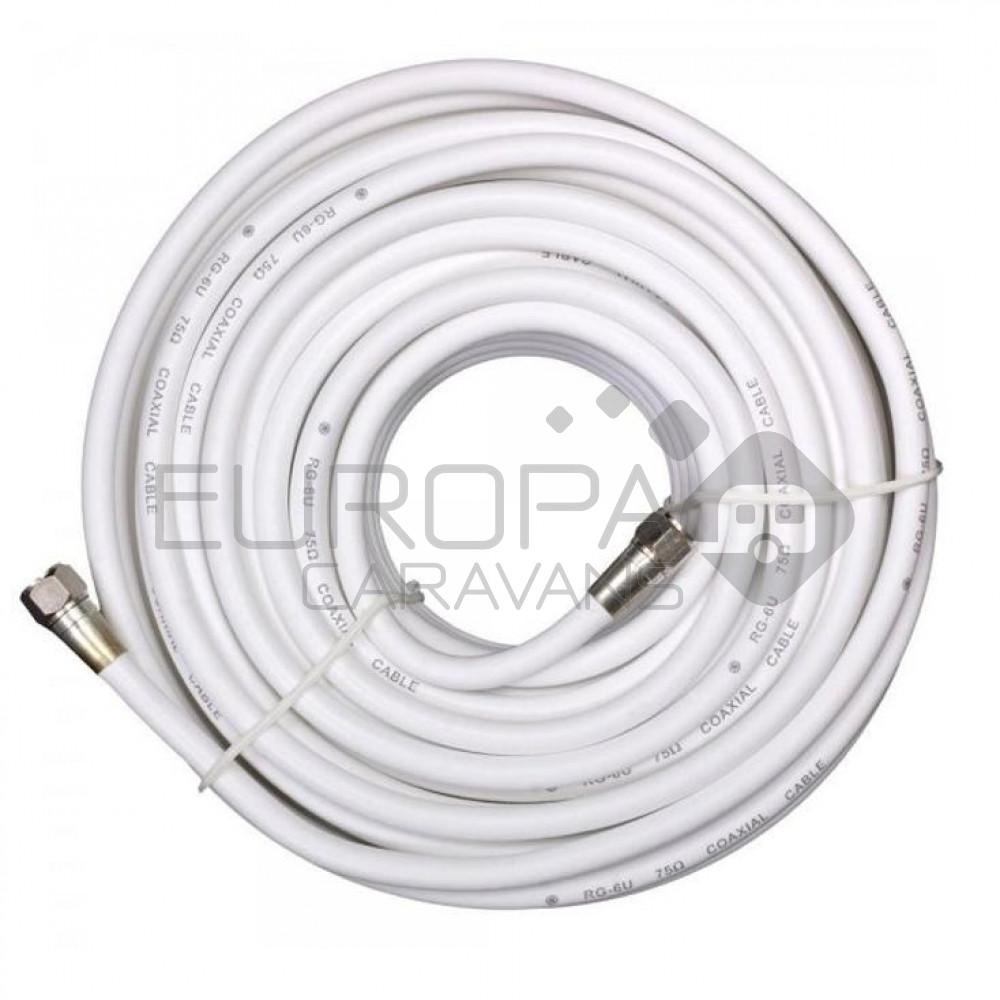 Satellietkabel. Lengte 10 mtr. Met F-stekker.