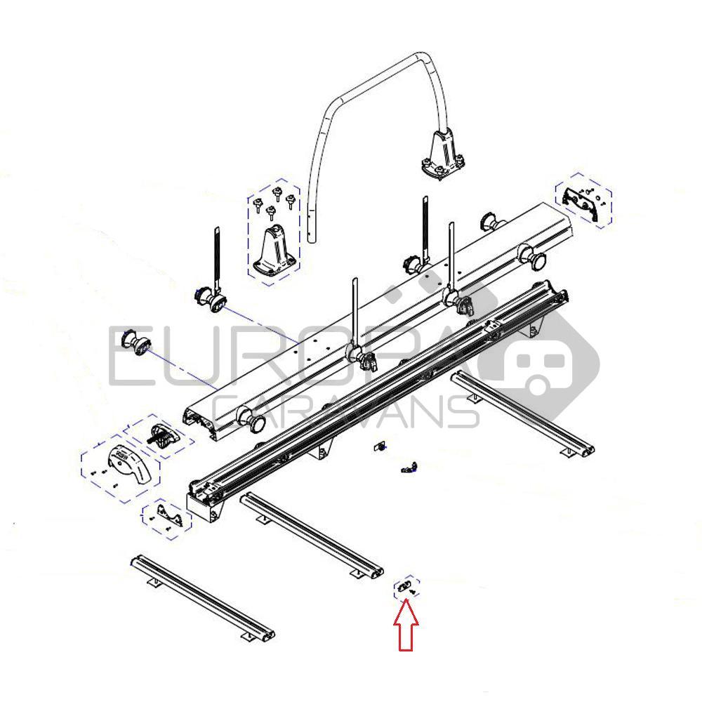 Thule VeloSlide Cap Mounting Rail 6 stuks