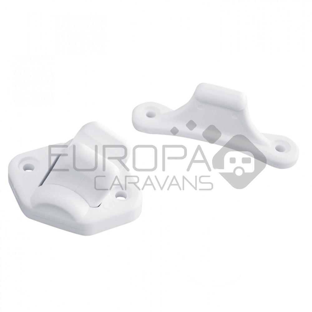 Deurvanger 2dlg wit 3mm beweegbaar