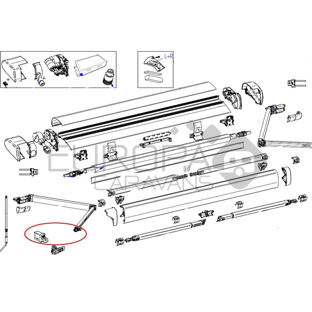 Thule 6300 Stop Knikarm LH+RH