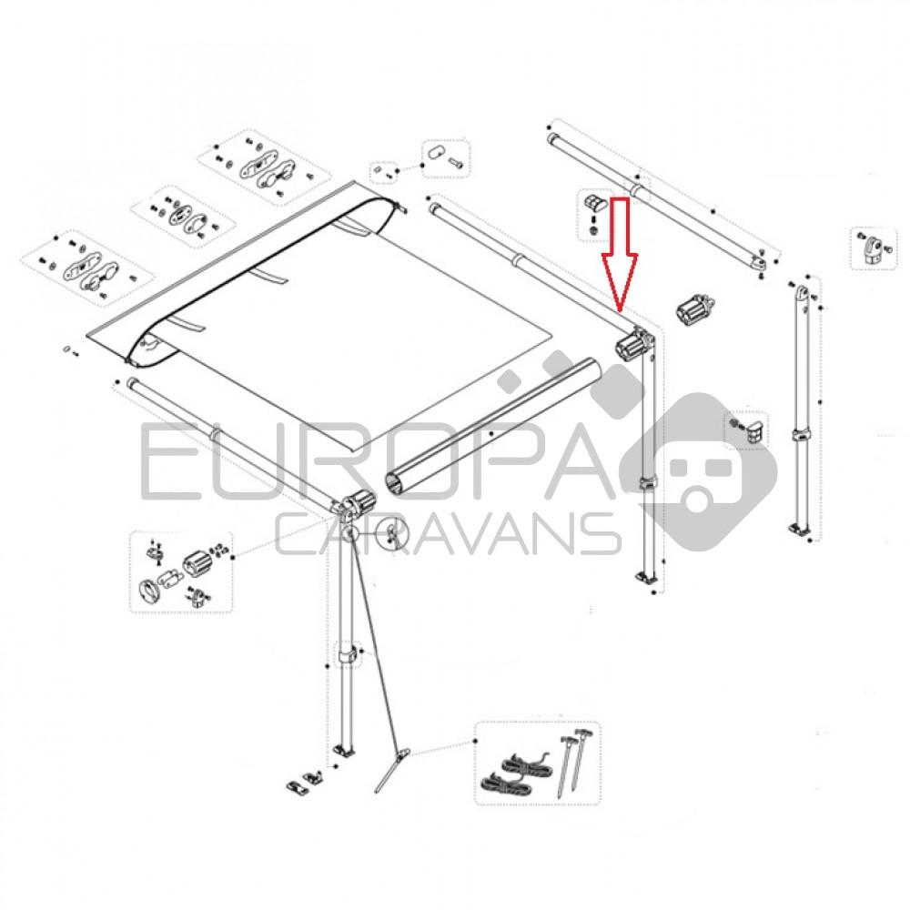Fiamma Staander + spanarm CaravanStore 280-310 Rechts