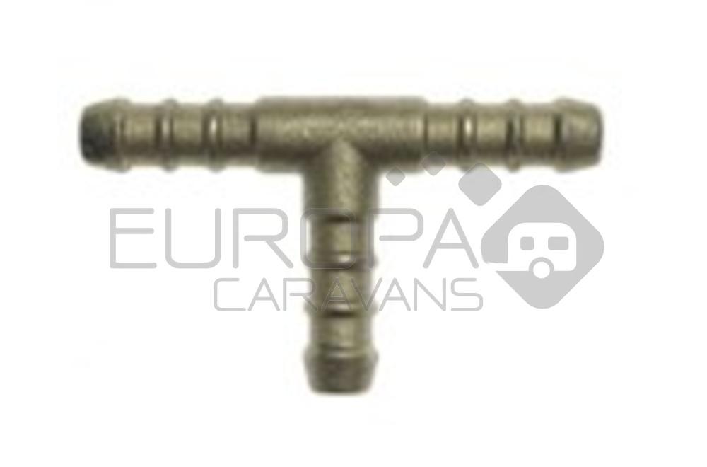 T-stuk slangaansl. z.kraan gas