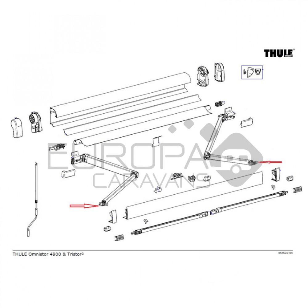 Thule Stop Knikarm LH+RH 4900/6200