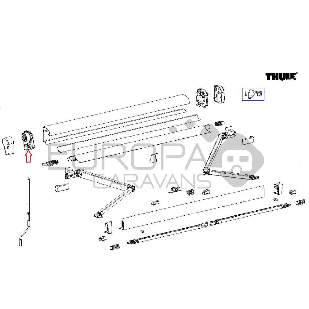 Thule 4900 Binnenkap links antra