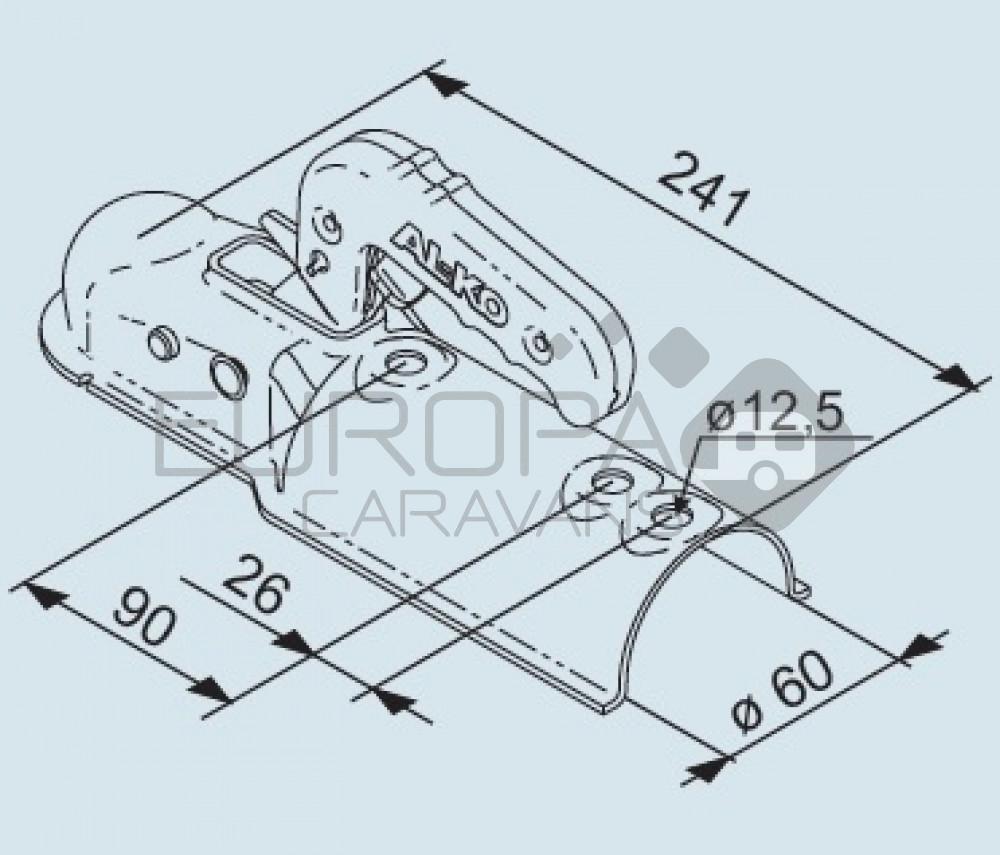 AL-KO Koppeling AK7 750kg Rond 60mm