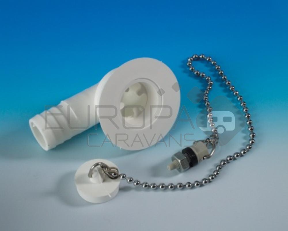 Afvoerplug Vlak Haaks 19mm Compleet