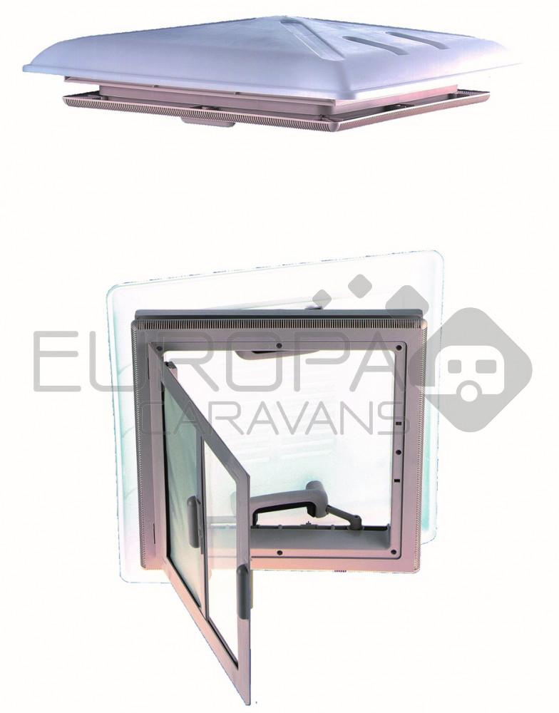 MPK Dakluik 40x40 Melkglas Grote Kap+Combirollo Wit